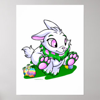 Póster Cybunny Verde correndo através de negros