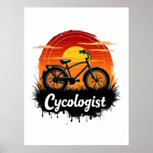 Poster Cycologist Bike Adventure: Teto Gráfico Sunset