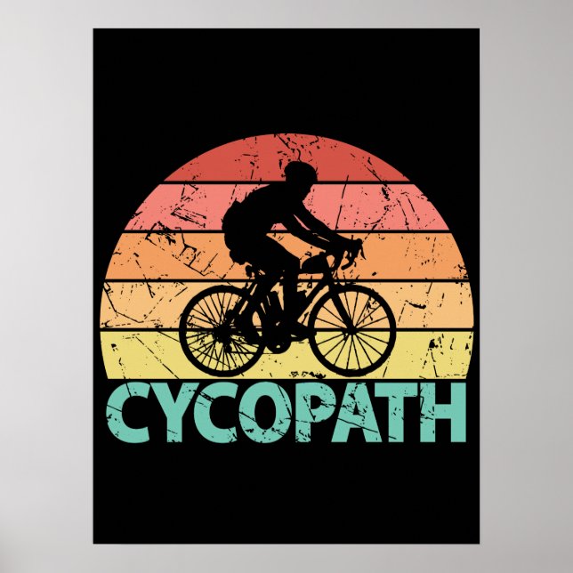 Poster Cycopath Funny Cycling (Frente)