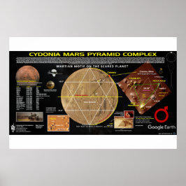 Poster Cydonia - Pirâmides de Marte