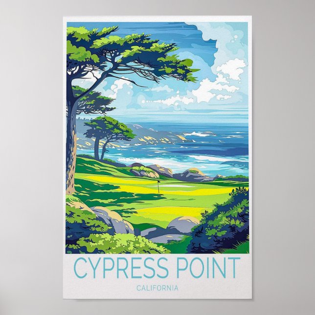 Poster Cypress Point California Viagem (Frente)