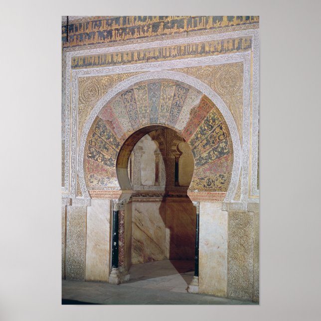 Póster d4:Mezquita: Entrada ao Mihrab, c.786 (Frente)