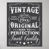 D Aniversário Vintage Envelhecido à Perfeição