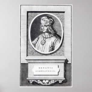Poster D Anjou de Rene, rei de Nápoles