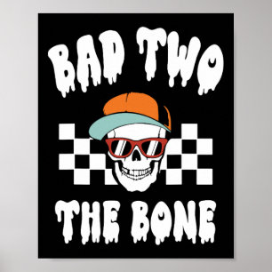 Poster D Dois Ao Osso Divertido 2º Aniversário Halloween