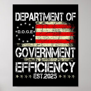 Poster D.o.g. e Departamento de Cães de Eficiência do Gov