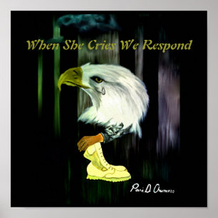 Poster da águia-americana Cries