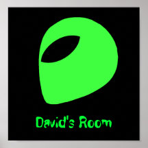 Poster da Alienígena verde/Impressão