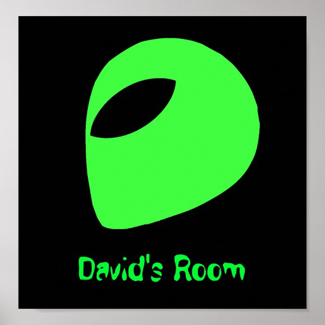 Poster da Alienígena verde/Impressão (Frente)