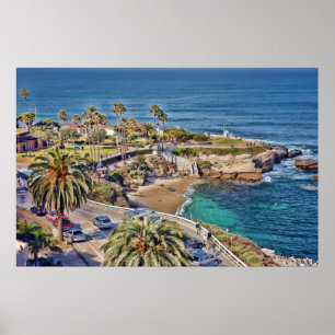 Poster da angra do La Jolla de San Diego