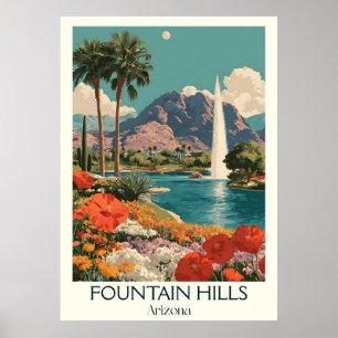 Poster da Arizona do Colinas fonte Vintage Dese
