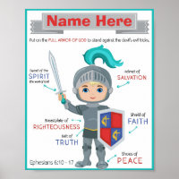 Poster da Armadura de Deus - Efesianos 6:10-17