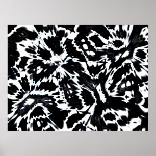 Poster da arte abstracta selvagem sobre o branco