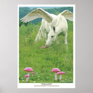 Poster da arte da fantasia de Pegasus do
