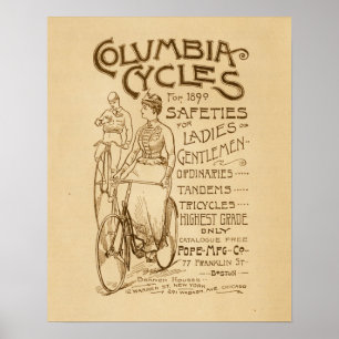 Poster da arte do anúncio das bicicletas de