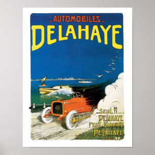 Poster da arte do anúncio do vintage do automóve