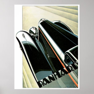 Poster da arte do anúncio do vintage do automóve