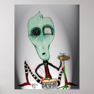 Poster da arte do baterista de Sam Ghoulie por