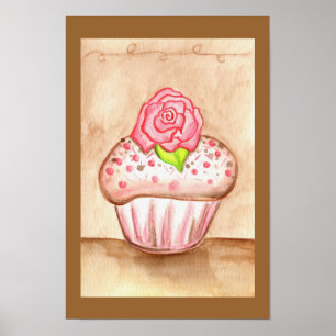 Poster da arte do cupcake
