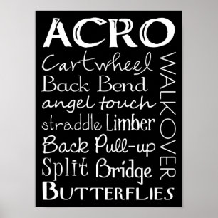 Poster da arte do metro da dança de Acro