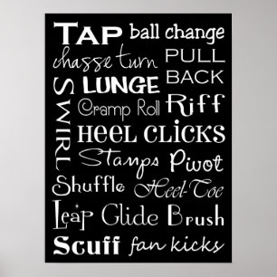 Poster da arte do metro da dança de torneira