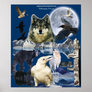 Poster da arte do montagem dos ANIMAIS SELVAGENS
