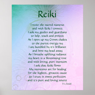 Poster da arte do poema de "Reiki"