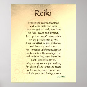 Poster da arte do poema de "Reiki"