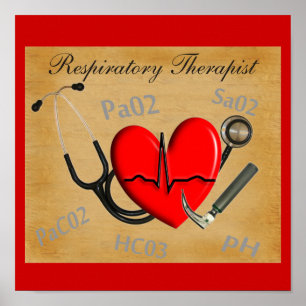 Poster da arte do terapeuta de Respirartory