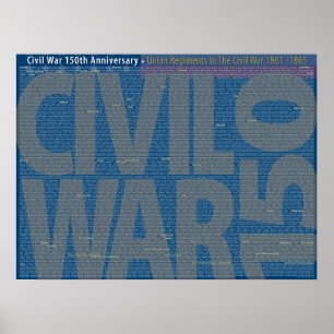 Poster da arte dos regimentos da união da guerra