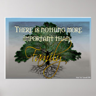 Poster da árvore da família de crescimento