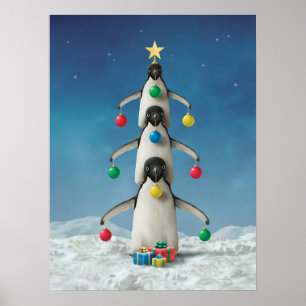 Poster da árvore do pinguim de Alan Giana "oh"