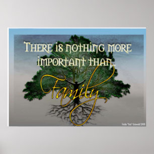 Poster da árvore genealógica do crescimento