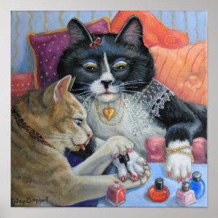 Poster Da "as irmãs do gatinho do material irmã" fazem