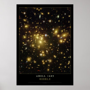 Poster da astronomia das galáxias de Abell 1689