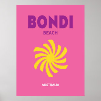 Poster da Austrália de Bondi Beach