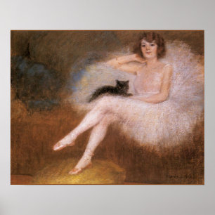 Poster da bailarina do vintage
