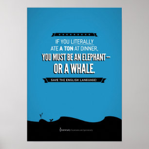 Poster da baleia de Grammarly