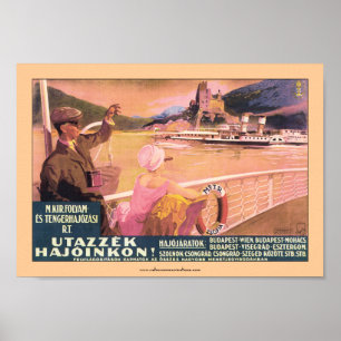 Poster da balsa de Danúbio do Hungarian