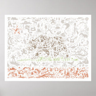 Poster da bandeira da Califórnia