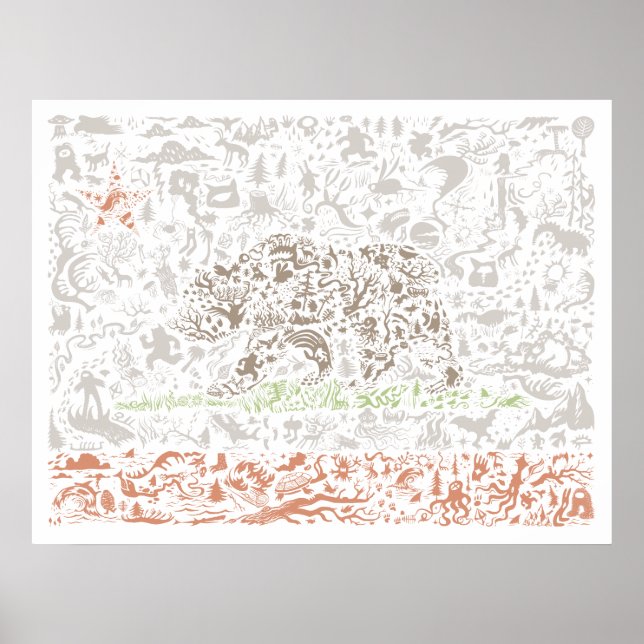 Poster da bandeira da Califórnia (Frente)