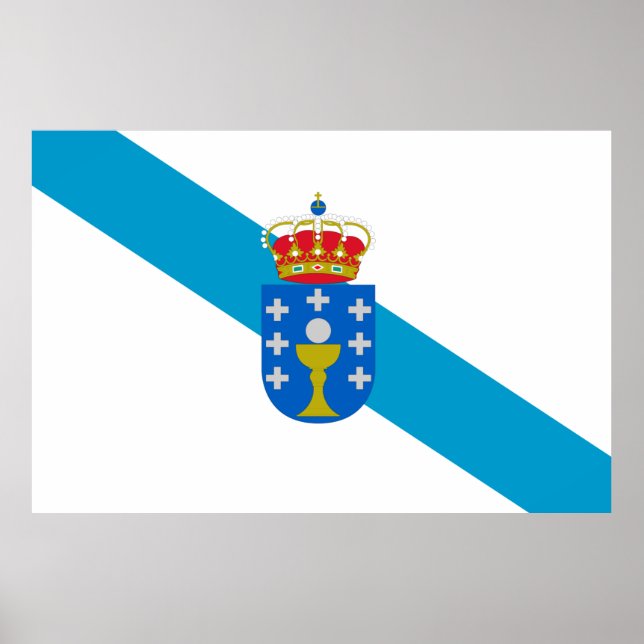 Poster da bandeira da Galiza (Frente)