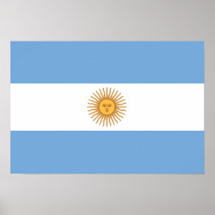 Poster da bandeira de Argentina