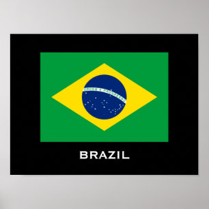 Poster da bandeira de Brasil