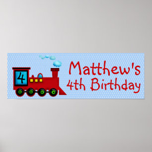 Poster da bandeira do trem de Choo Choo