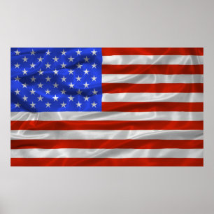 Poster da bandeira dos Estados Unidos