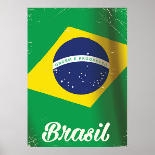 Poster da bandeira nacional do Brasil