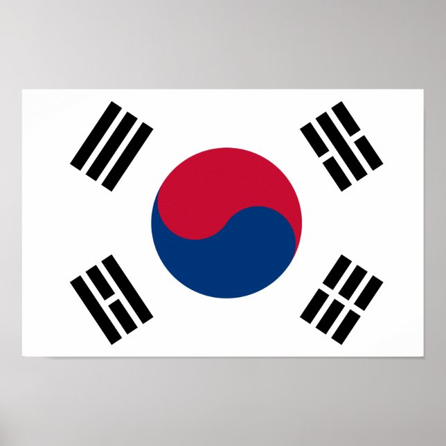 Poster da bandeira sul-coreana - 16,50" x 11" (Frente)