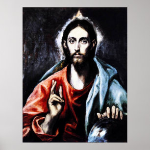 Poster da bênção do cristo de El Greco