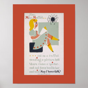 Poster da biblioteca Vintage Miss Muffett